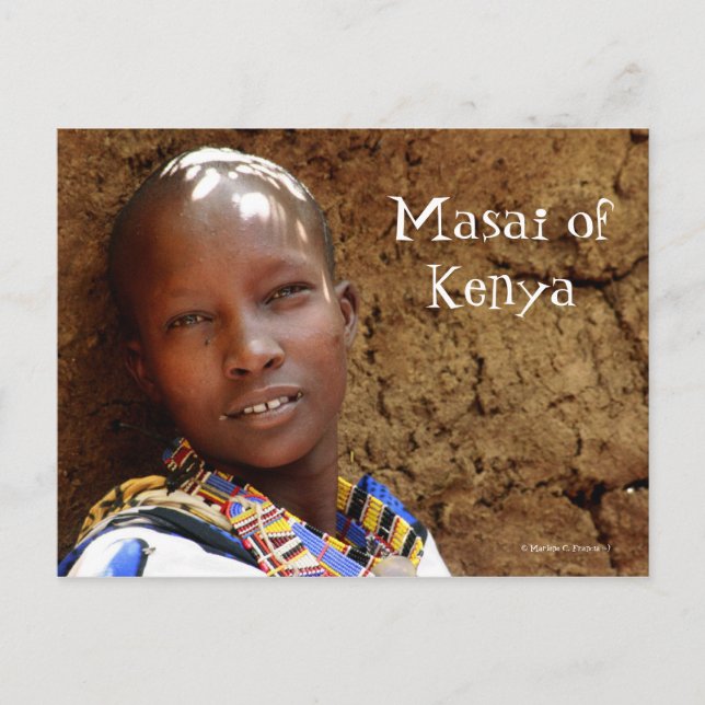 Masai Woman of Kenya Postcard (Front)