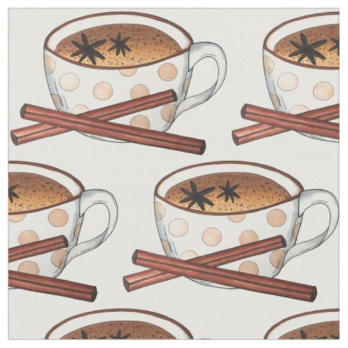 Masala Chai Teacup Indian Spiced Black Tea Cuppa Fabric