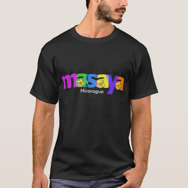 Masaya Nicaragua Sacuanjoche Flower T-shirt (Front)