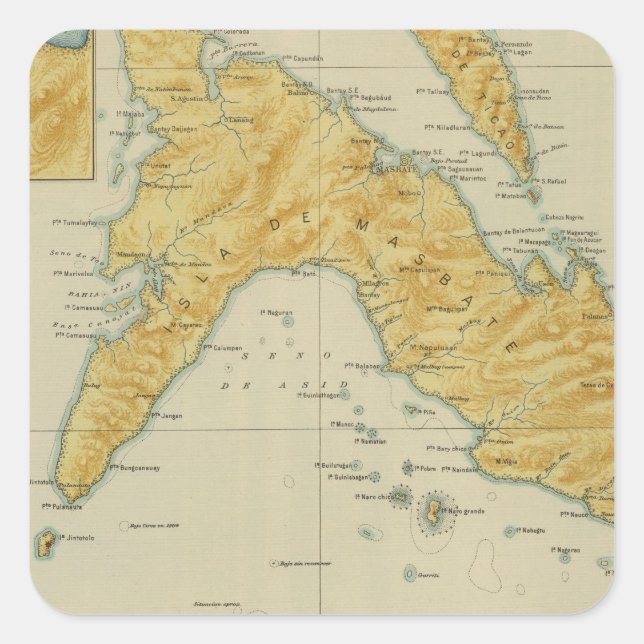 Masbate and Tico No 17 Square Sticker (Front)