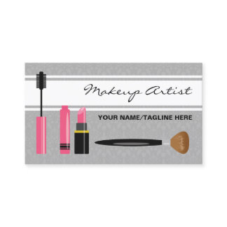 Mascara Lipstick And Brush Makeup Artist Business Card