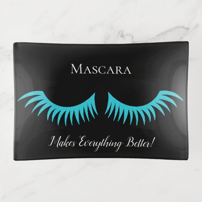 Mascara Makes It Better Bridal Party Trinket Tray (Front)