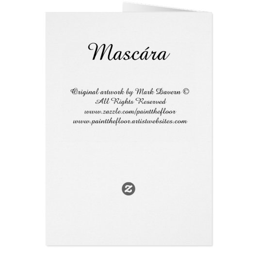 Mascára (Mask) Cards (Back)