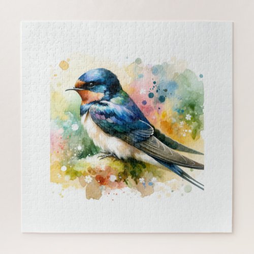 Mascarene Swallow AREF1703 1 _ Watercolor Jigsaw Puzzle