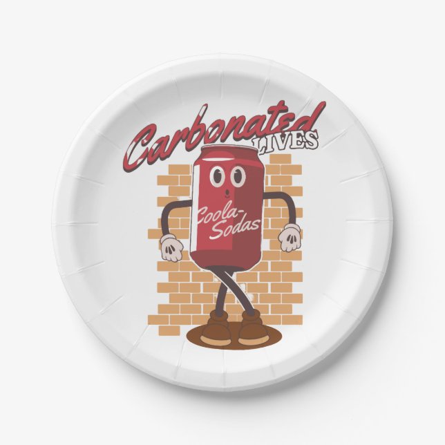 Mascot Drink Cola Paper Plates (Front)