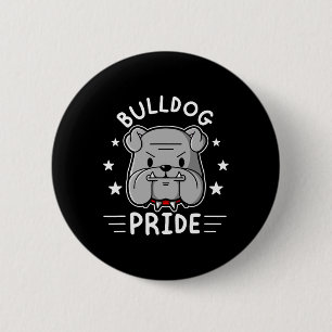 Mascot English Bulldog Pride And Loyalty Button