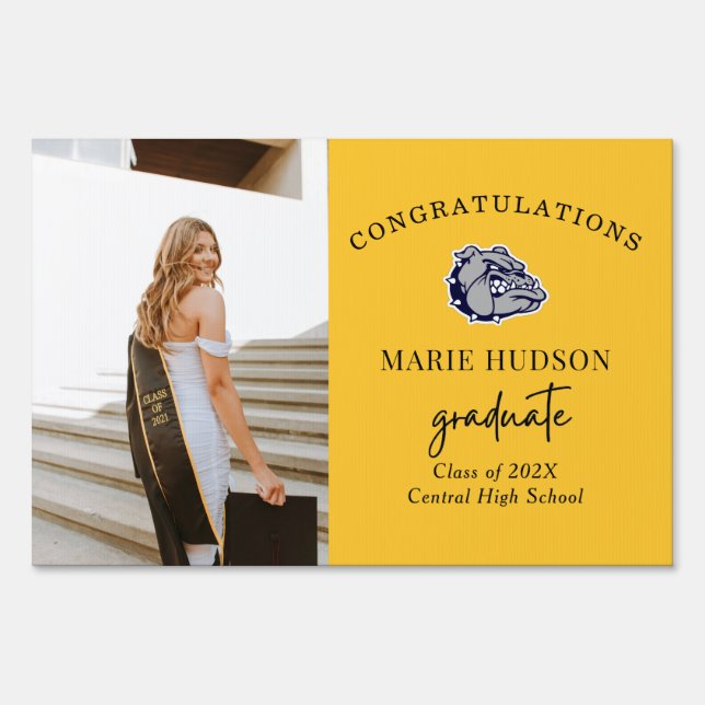 Mascot Graduation Yard Sign (Front)
