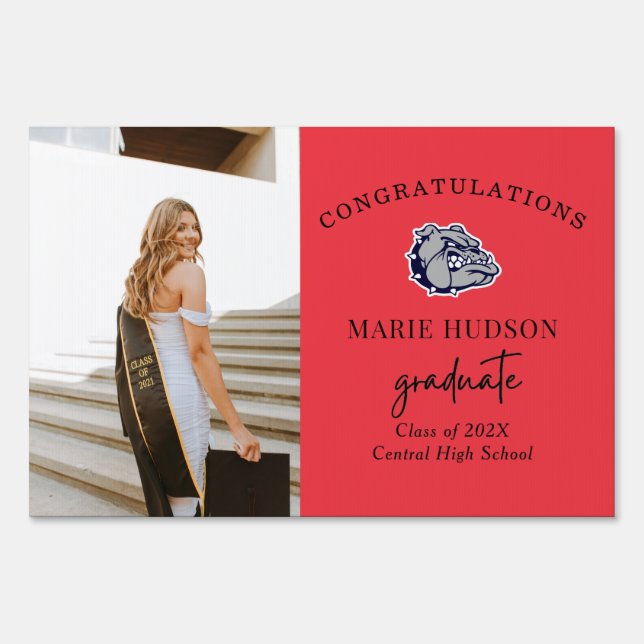 Mascot Graduation Yard Sign (Front)