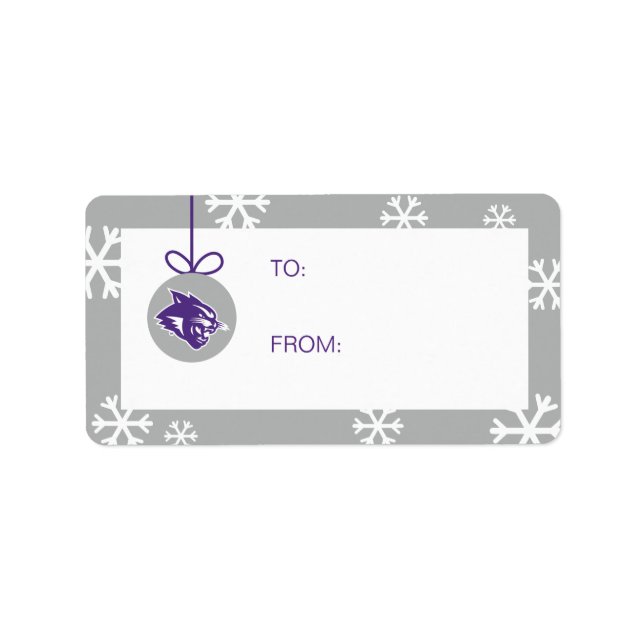 Mascot Mark Holiday Label (Front)