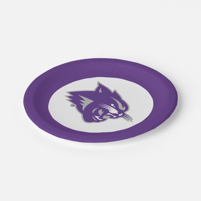 Mascot Mark Paper Plates (Angled)