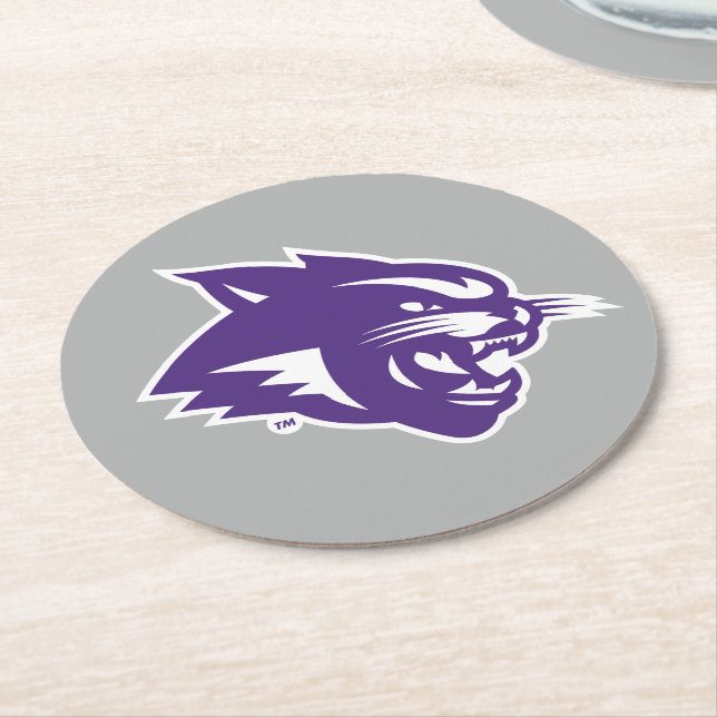 Mascot Mark Round Paper Coaster (Angled)