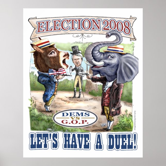 Mascot Political Duel Election 2008 Poster (Front)