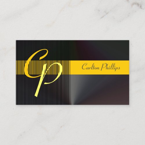 Musculine + eye catching monogram business cards