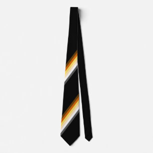 Masculine and Sleek Bears Pride Flag Neck Tie