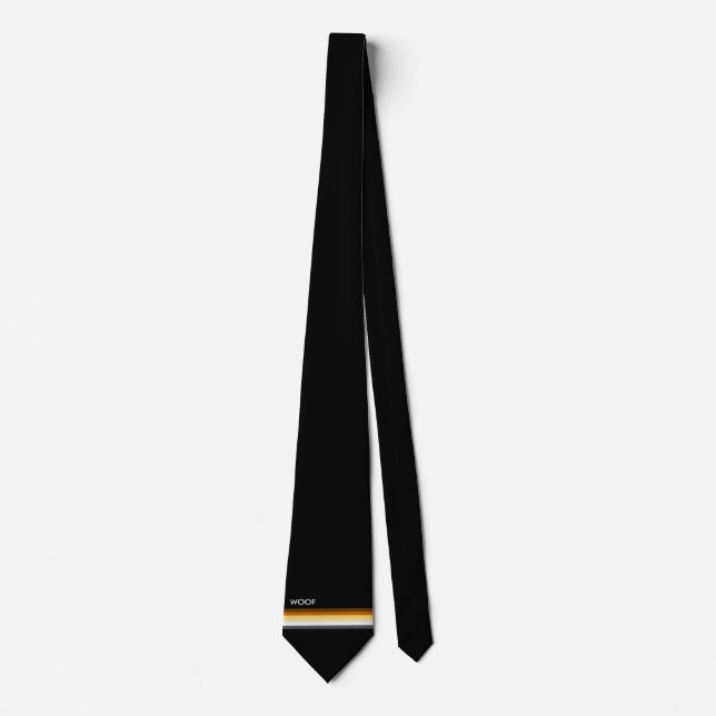 Masculine and Sleek Gay Bear Pride Flag woof Tie (Front)