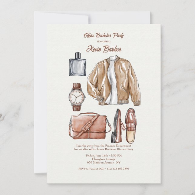 Masculine Attire Invitation (Front)