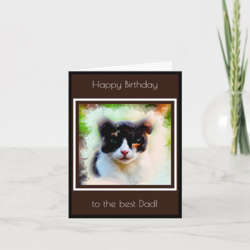 Masculine Birthday Card From The Cat