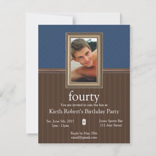 Masculine Birthday Party Invite