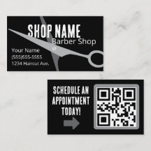 Masculine Black and Gray Barber Shop