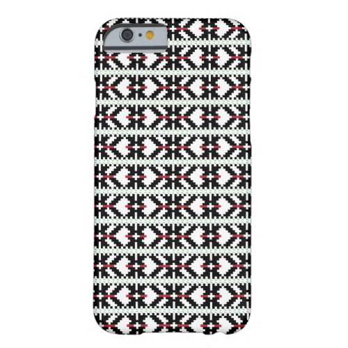 Masculine Black and white Latvian tribal folk art Barely There iPhone 6 Case