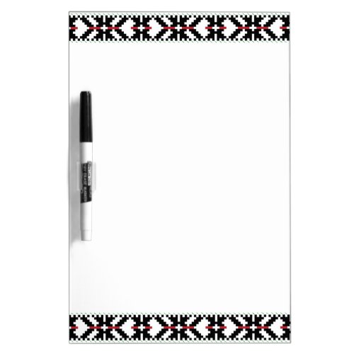 Masculine Black and white Latvian tribal folk art Dry_Erase Board
