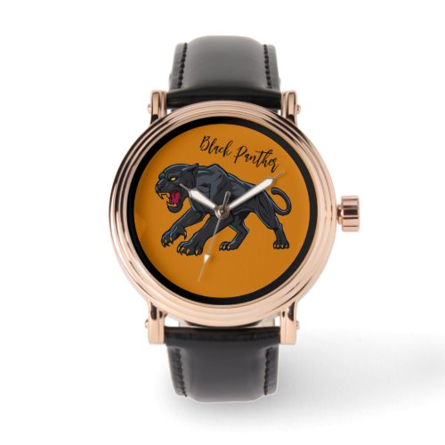 Masculine, Black Panther , Orange Background  Watch