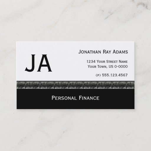 Customizable Masculine Black With Black Gray Granite Business Card Template