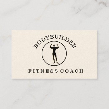 Masculine Bodybuilder Fitness Athlete Sports Business Card by 911business at Zazzle