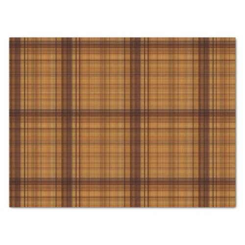 Masculine Browns Plaid Pattern  Tissue Paper