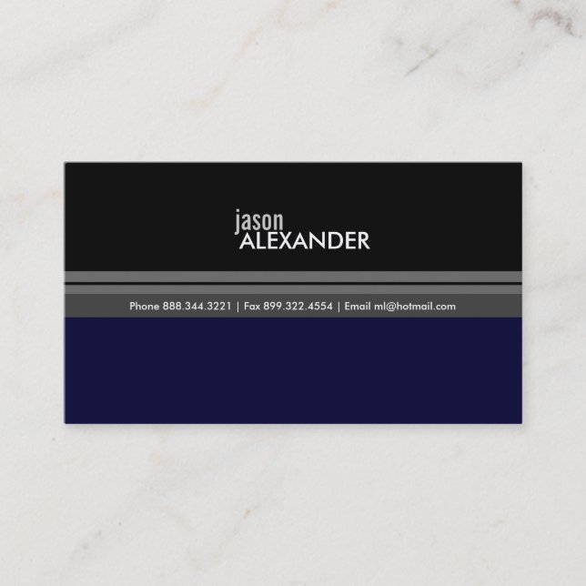 Masculine Business Card (Front)