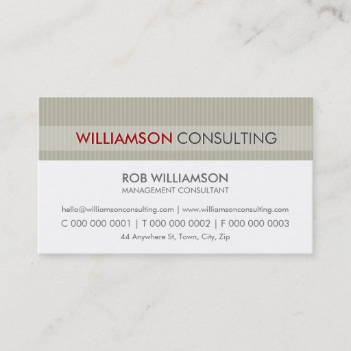 Customizable MASCULINE BUSINESS CARD :: minimal pinstripe 16
