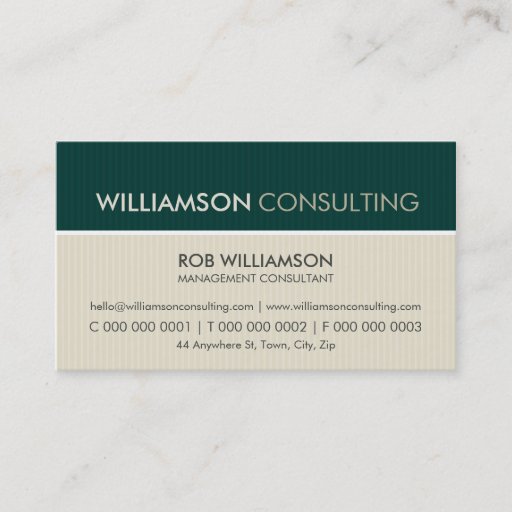 Customizable MASCULINE BUSINESS CARD :: minimal pinstripe 2