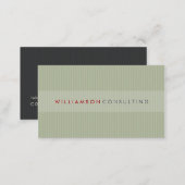 MASCULINE BUSINESS CARD :: simple pinstripe 3D 13 (Front/Back)