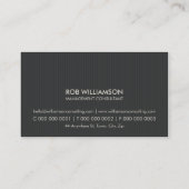 MASCULINE BUSINESS CARD :: simple pinstripe 3D 13 (Back)