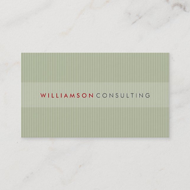 MASCULINE BUSINESS CARD :: simple pinstripe 3D 13 (Front)