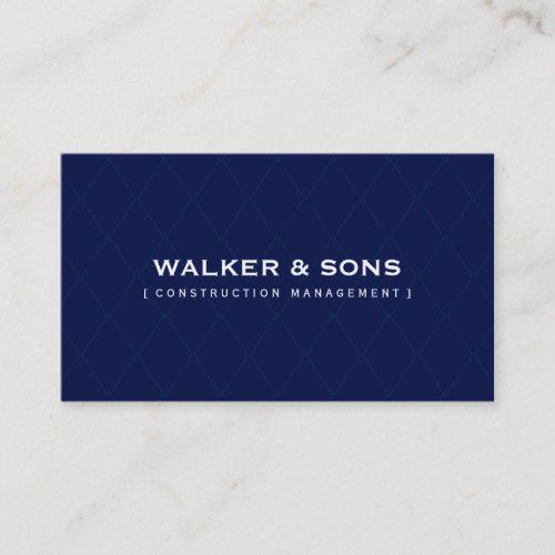 MASCULINE BUSINESS CARD  simply smart  navy blue
