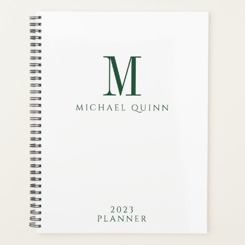 Masculine Business ProfessionaI Monogram  Planner