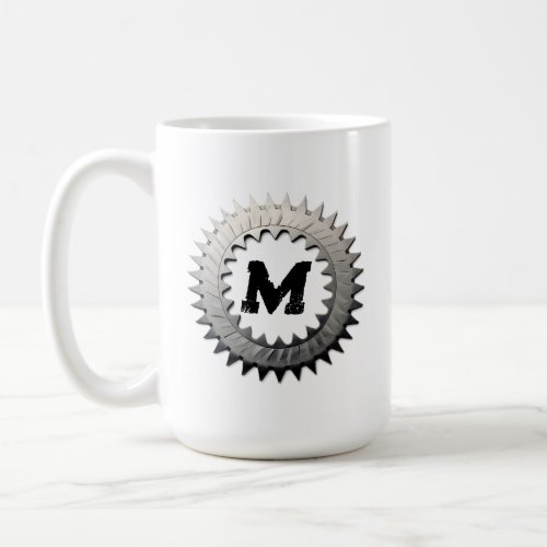 Masculine Buzzsaw Wreath With Your Monogram Coffee Mug