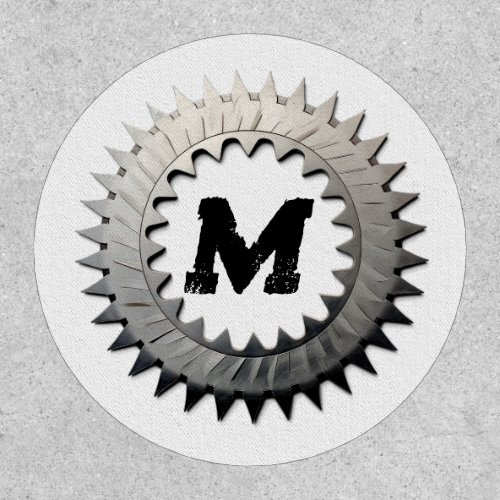 Masculine Buzzsaw Wreath With Your Monogram Patch
