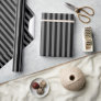 Masculine Chic Black Dark Gray Ombre Stripes Wrapping Paper