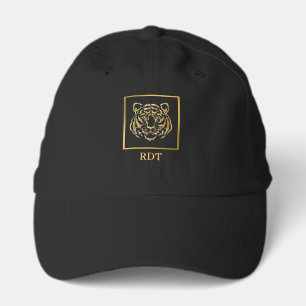 Masculine Gold Metallic-Look Tiger Hat