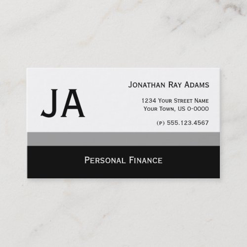 Masculine Gray and Black Stripes Business Cards