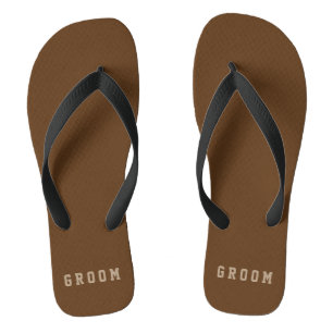 Masculine Groom Flip Flops Custom Colors