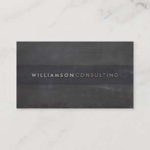 MASCULINE GRUNGE simple plain rustic chalkboard Business Card