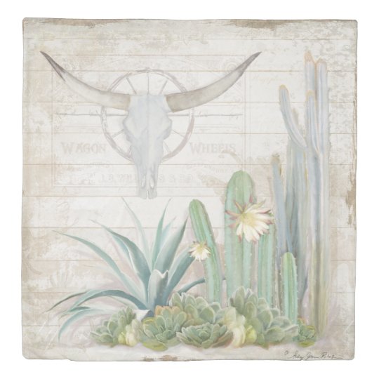 Masculine Home Decor Longhorn Cow Skull Wooden Art Duvet ...