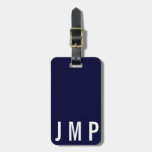 Masculine Initial Simple Personalized Custom Tag at Zazzle