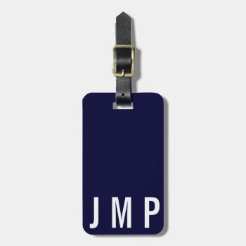 Masculine Initial Simple Personalized Custom Tag by Gypsymod at Zazzle