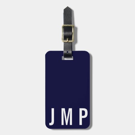 Masculine Initial Simple Personalized Custom Tag