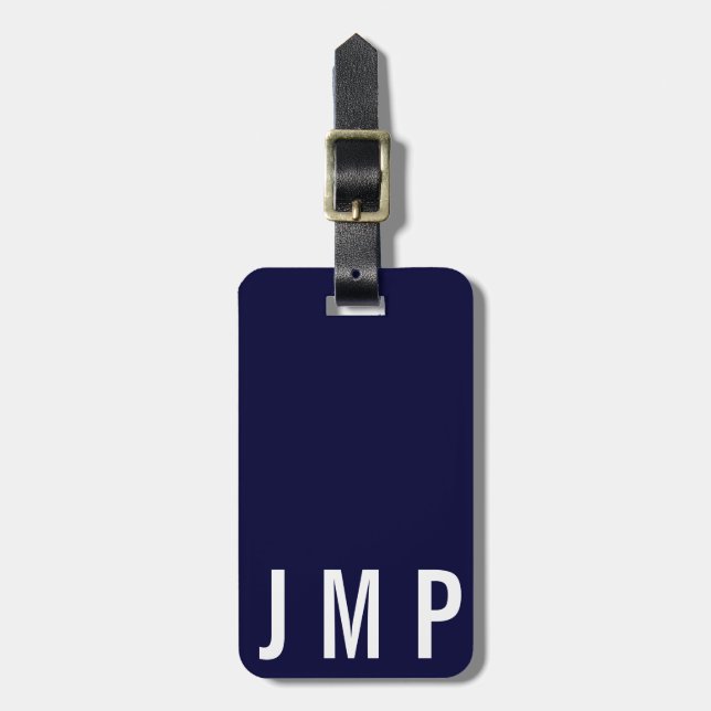 Masculine Initial Simple Personalized Custom TAG (Front Vertical)