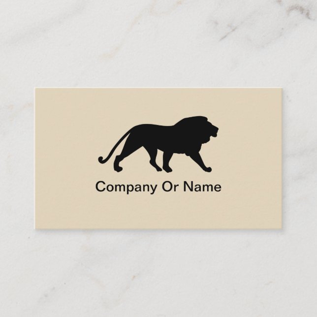 Masculine Lion Design Business Card (Front)